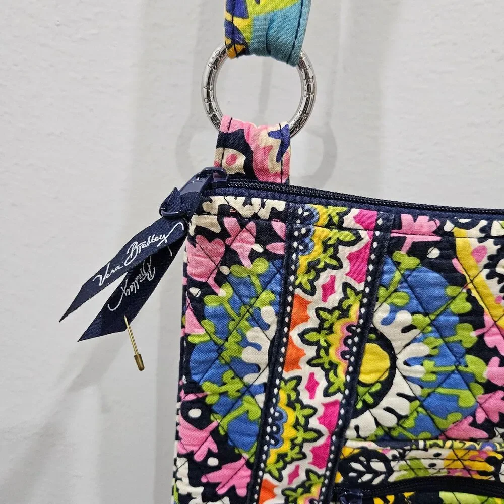 Vera Bradley Hipster Crossbody Bag In The Retired Rio Pattern Quilted Bohemian